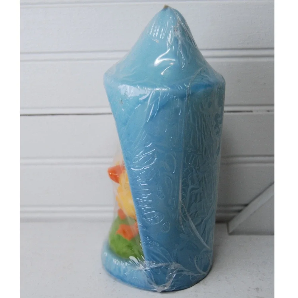 New Vintage Easter‎ Candle Baby Duck Duckling Hatching 7 inch tall Spring Decor